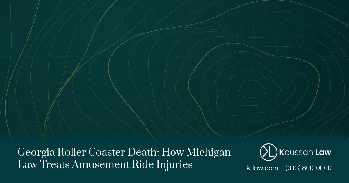 Georgia Roller Coaster Death: How Michigan Law Treats Amusement Ride Injuries