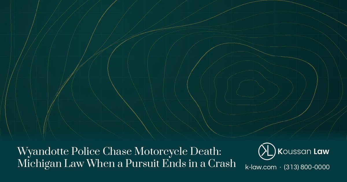 Wyandotte Police Chase Motorcycle Death: Michigan Law When a Pursuit Ends in a Crash