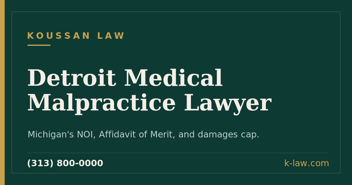 Detroit Medical Malpractice Lawyer: How These Cases Are Built Differently